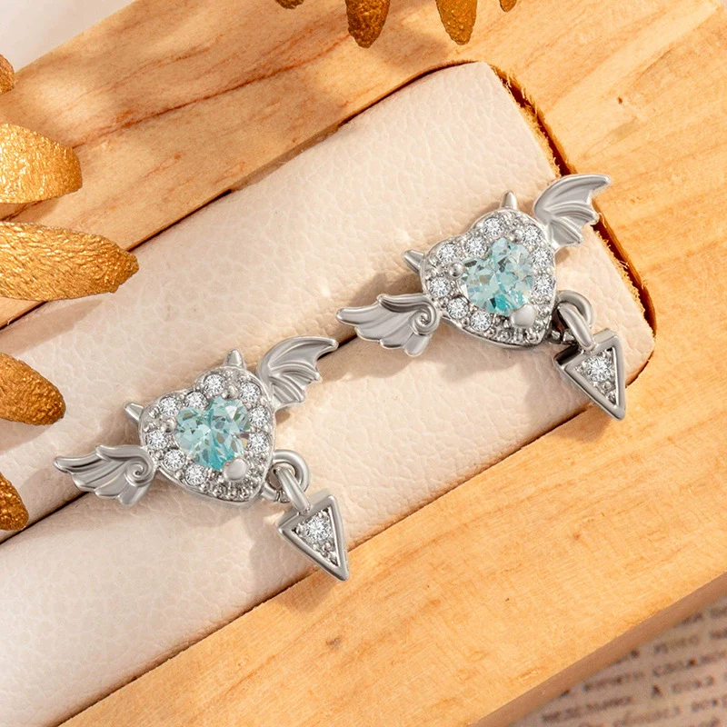 Wholesale Metal Heart Shape Zirconia Fashion Jewelry Cartilage Puncture Ear Bone Nail - Image 3