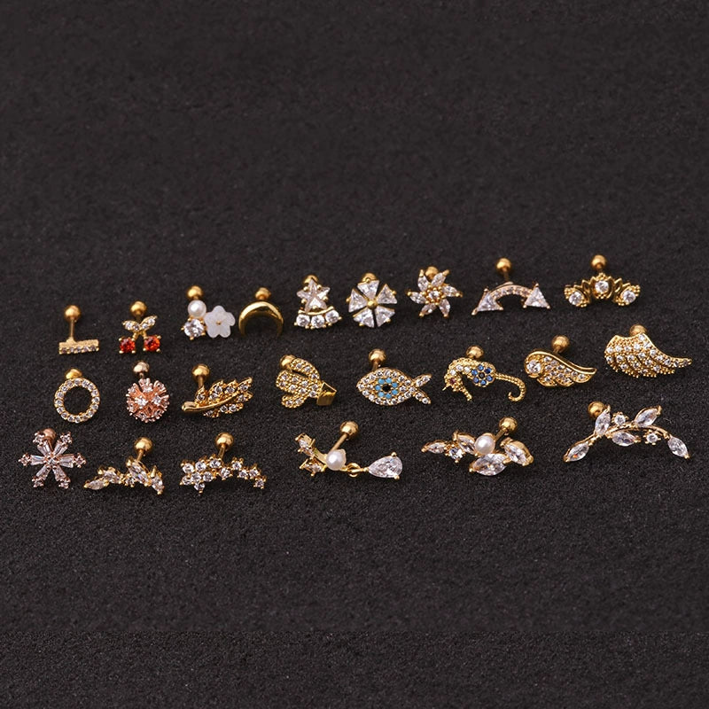 Wholesale Metal Hippocampus Earrings Inlaid With Zircon Fashion Women's Jewelry - Image 3