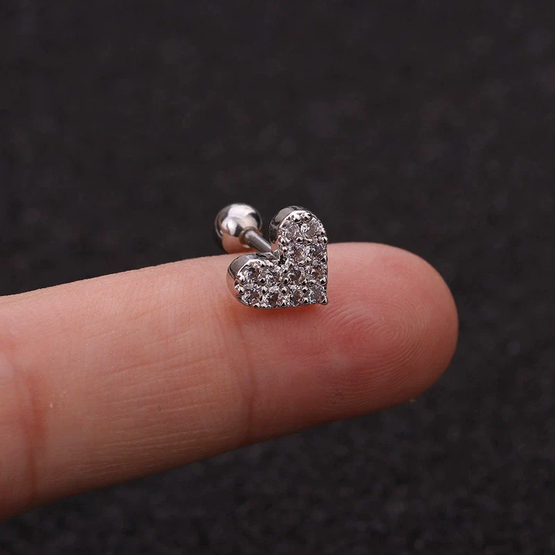 Wholesale Metal Inlaid Zircon Flower Style Ear Nail For Body Puncture - Image 14