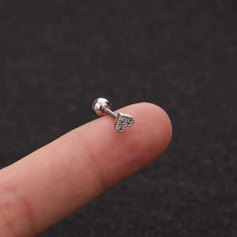 Wholesale Metal Inlaid Zircon Flower Style Ear Nail For Body Puncture - Image 7