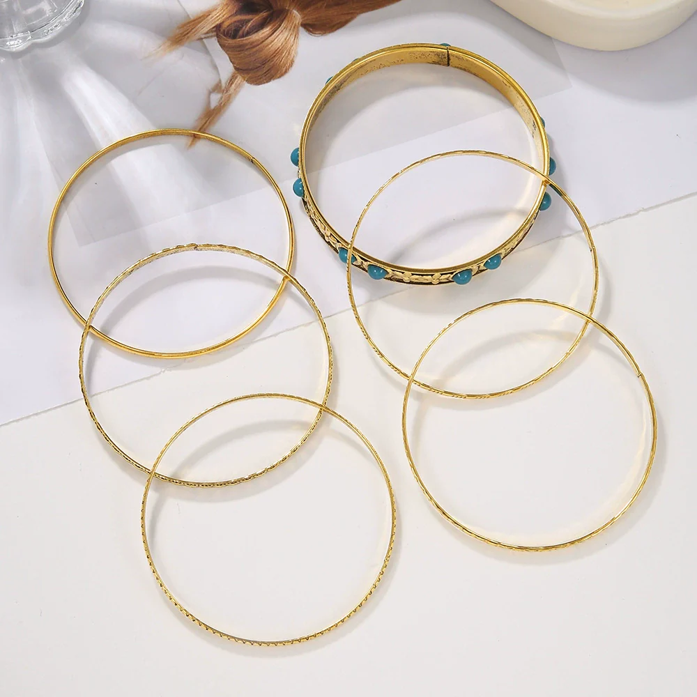 Wholesale Metal Jewelry Set Retro Geometric Style Iron Electroplated Bracelet - Image 3