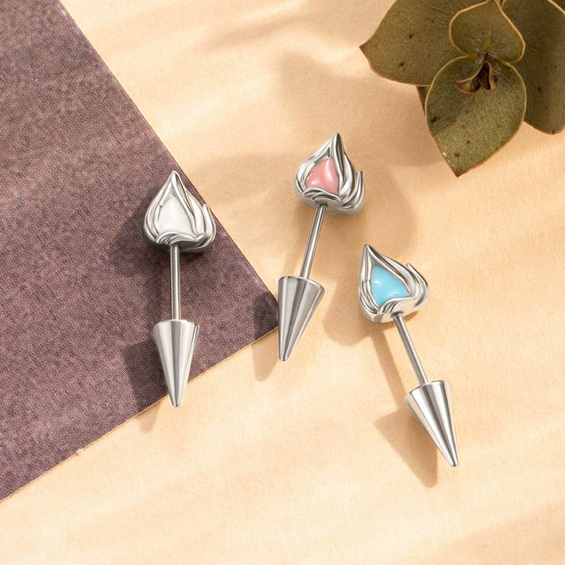 Wholesale Metal Kitten Ear Animal Shape Electroplated Piercing Jewelry For Women - Image 2