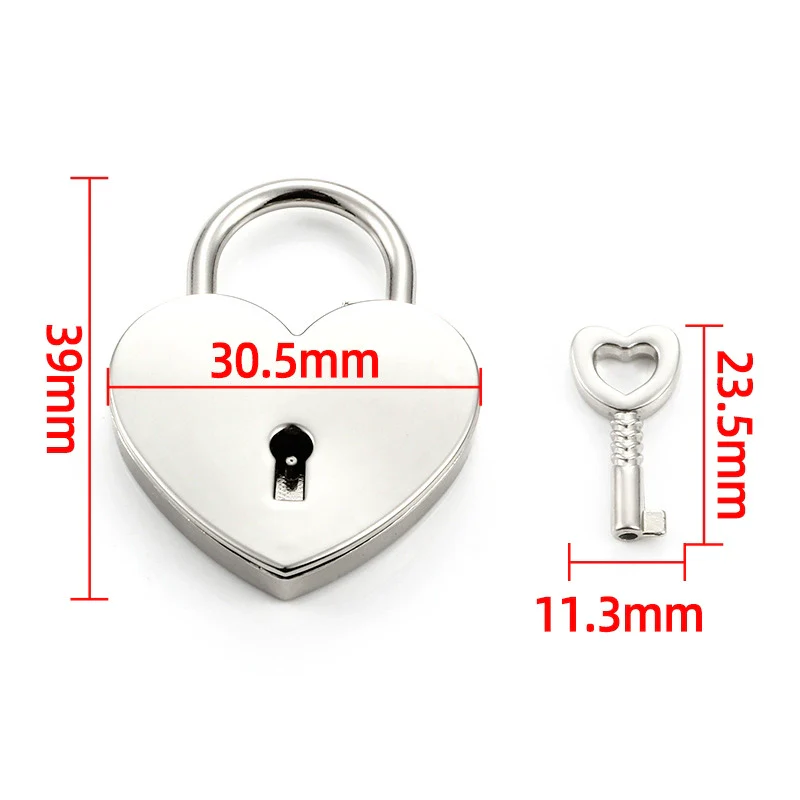 Wholesale Metal Love Lock Shape Necklace Luggage Accessories Electroplating - Image 3