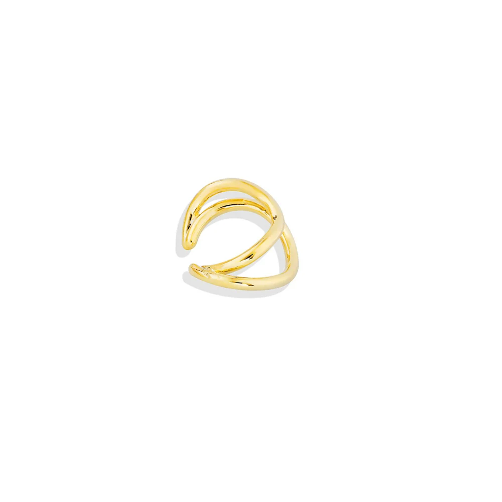 Wholesale Metal Minimalist Twisted Geometric Electroplated Women's Ear Clips - Image 5