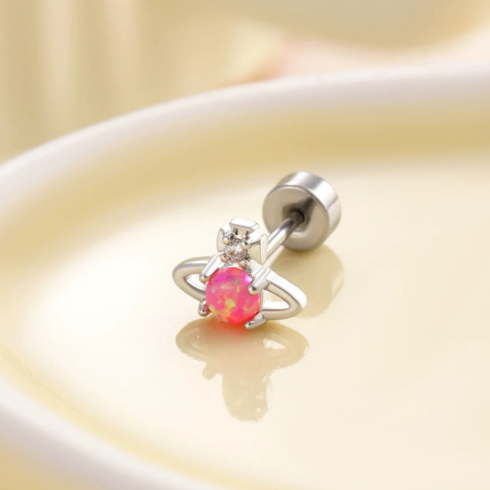 Wholesale Metal Opal Saturn Ear Nails With Geometric Pattern For Women - Image 10