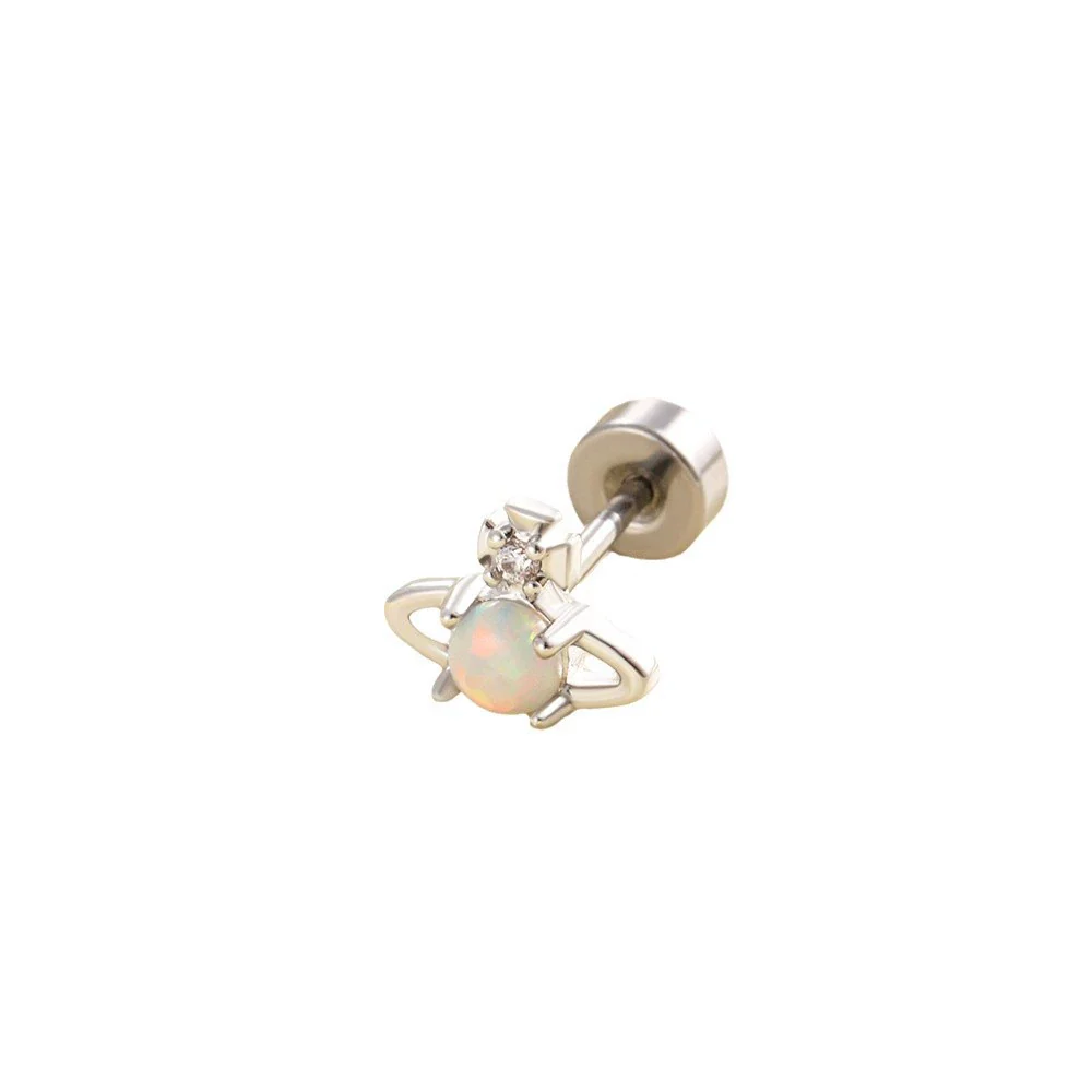 Wholesale Metal Opal Saturn Ear Nails With Geometric Pattern For Women - Image 4