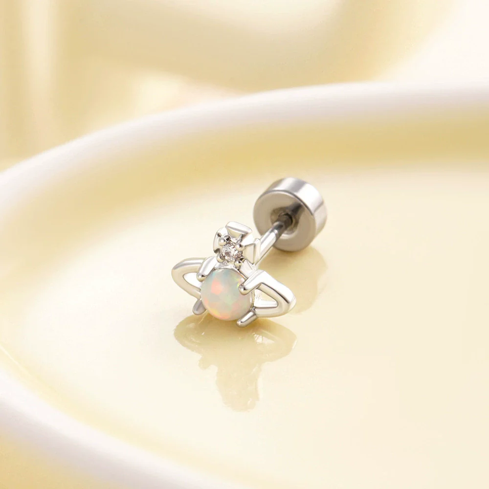 Wholesale Metal Opal Saturn Ear Nails With Geometric Pattern For Women - Image 5
