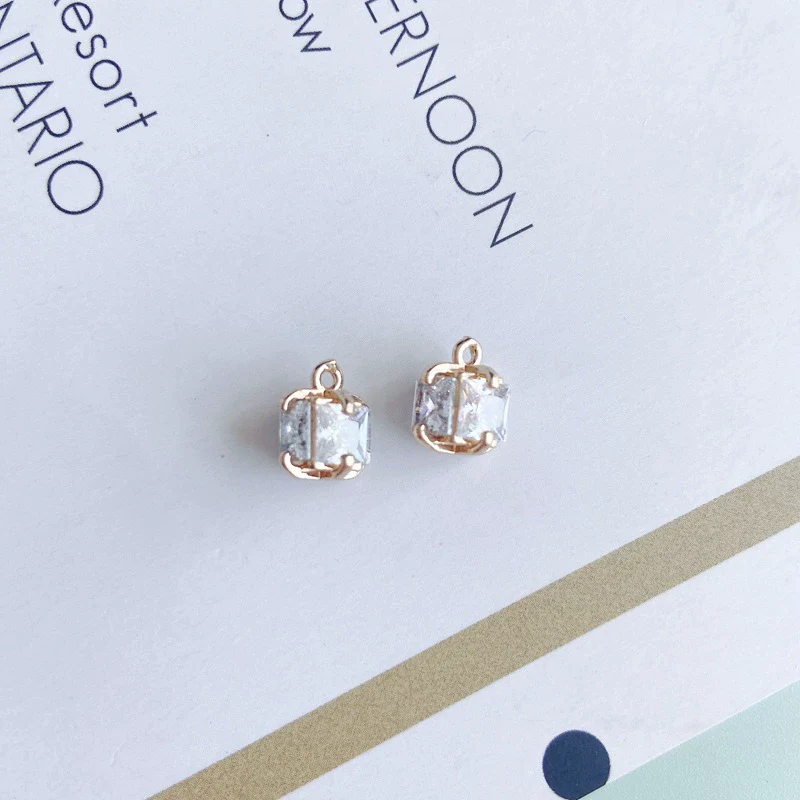 Wholesale Metal Square Crystal Jewelry Accessories With Copper Plated And Electroplating Treatment - Image 10