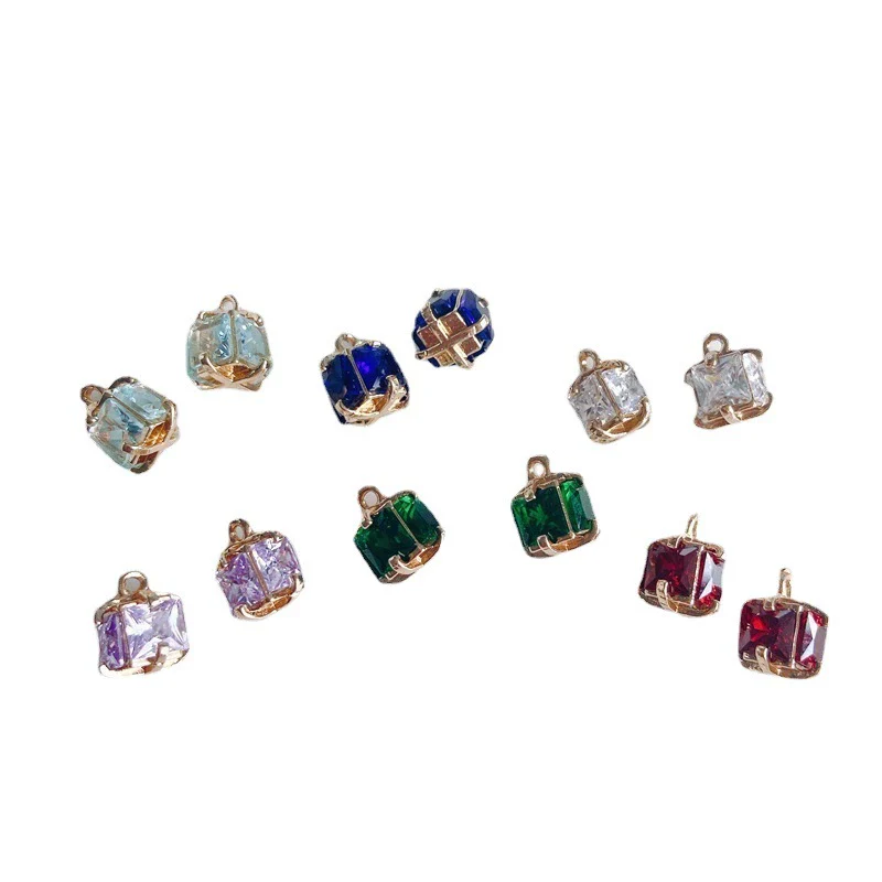 Wholesale Metal Square Crystal Jewelry Accessories With Copper Plated And Electroplating Treatment - Image 4