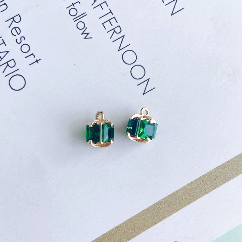 Wholesale Metal Square Crystal Jewelry Accessories With Copper Plated And Electroplating Treatment - Image 6