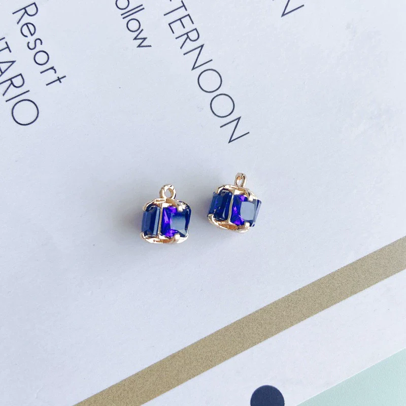 Wholesale Metal Square Crystal Jewelry Accessories With Copper Plated And Electroplating Treatment - Image 7