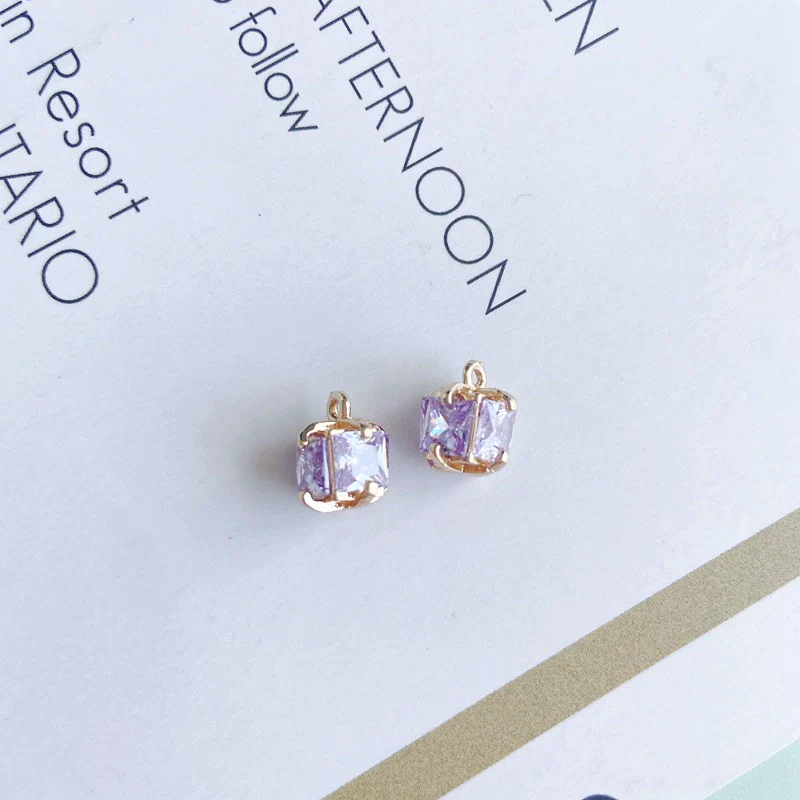 Wholesale Metal Square Crystal Jewelry Accessories With Copper Plated And Electroplating Treatment - Image 8