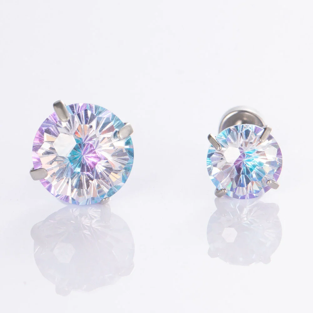 Wholesale Metal Sweet Geometric Inlaid Zircon Earrings For Women - Image 14