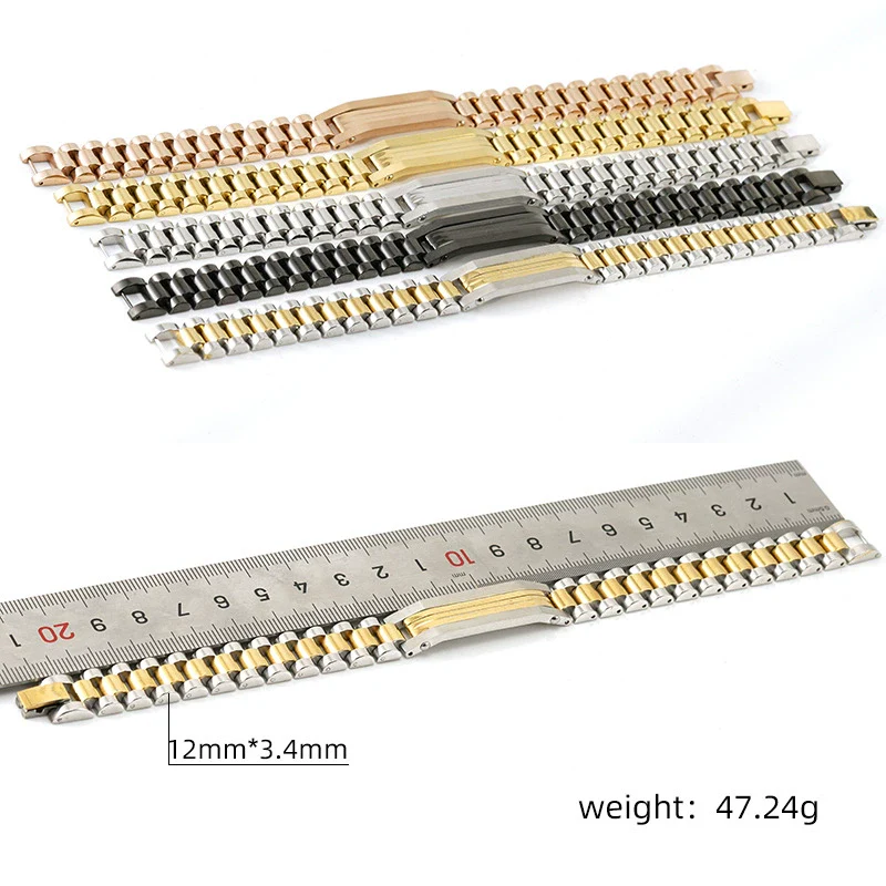Wholesale Metal Watch Chain 316L Stainless Steel Men's Geometric Vacuum Plated Bracelet - Image 2