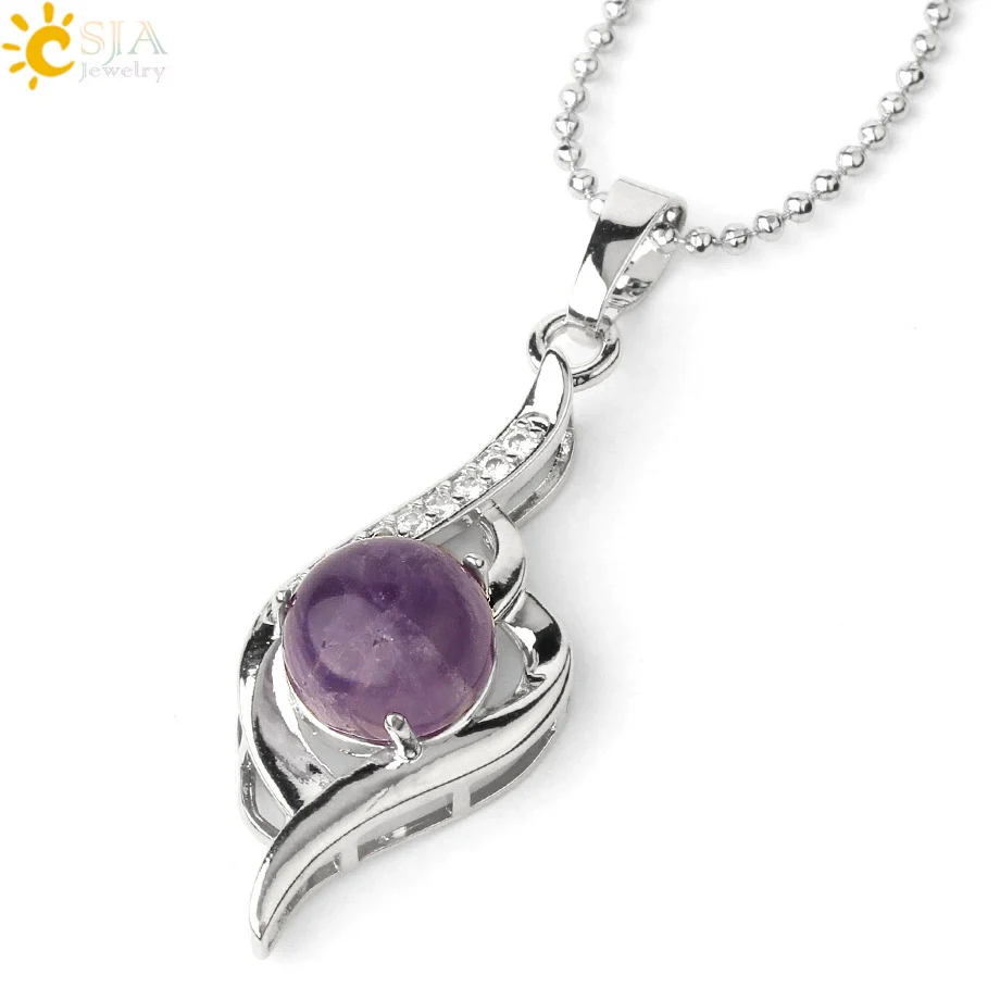 Wholesale Minimalist Heart Shaped Natural Crystal Stone And Zircon Silver Clavicle Pendant Necklace - Image 21