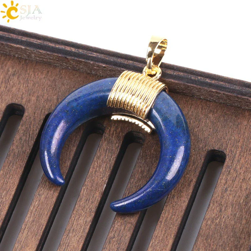 Wholesale Minimalist Natural Crystal Moonstone Semiprecious Stone Copper Buckle Pendant Jewelry With Electroplating - Image 10
