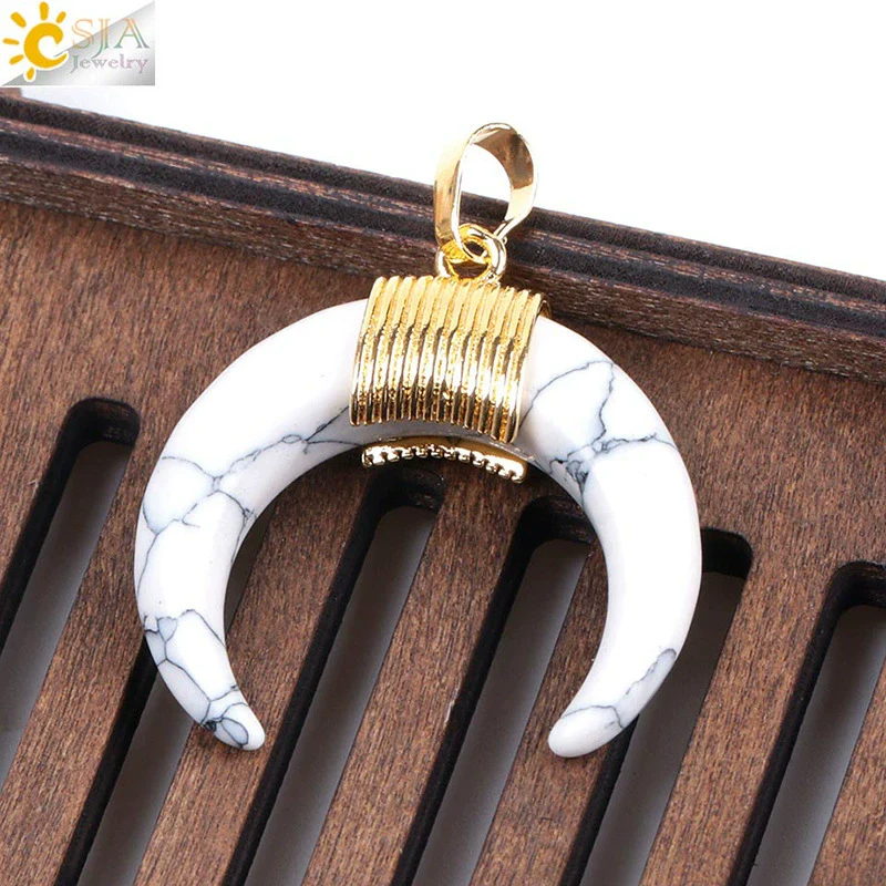 Wholesale Minimalist Natural Crystal Moonstone Semiprecious Stone Copper Buckle Pendant Jewelry With Electroplating - Image 12