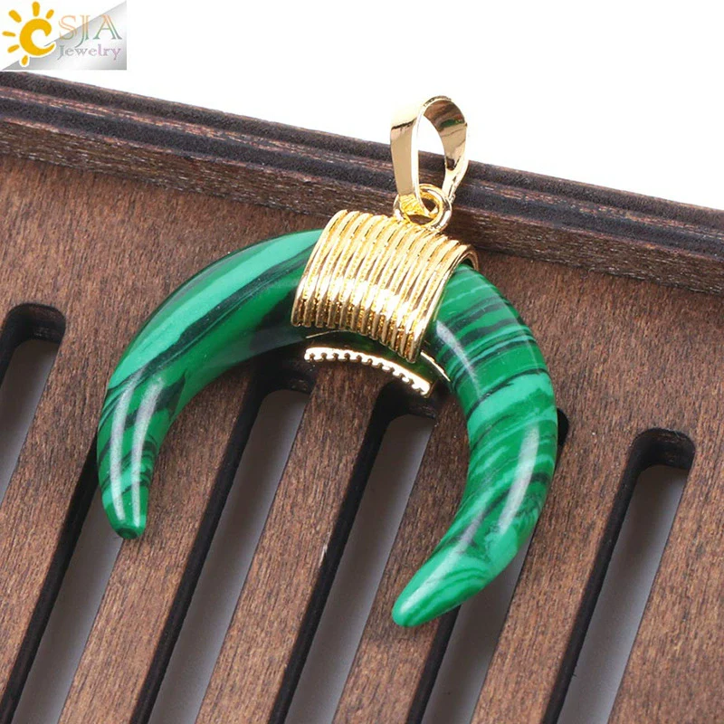 Wholesale Minimalist Natural Crystal Moonstone Semiprecious Stone Copper Buckle Pendant Jewelry With Electroplating - Image 13