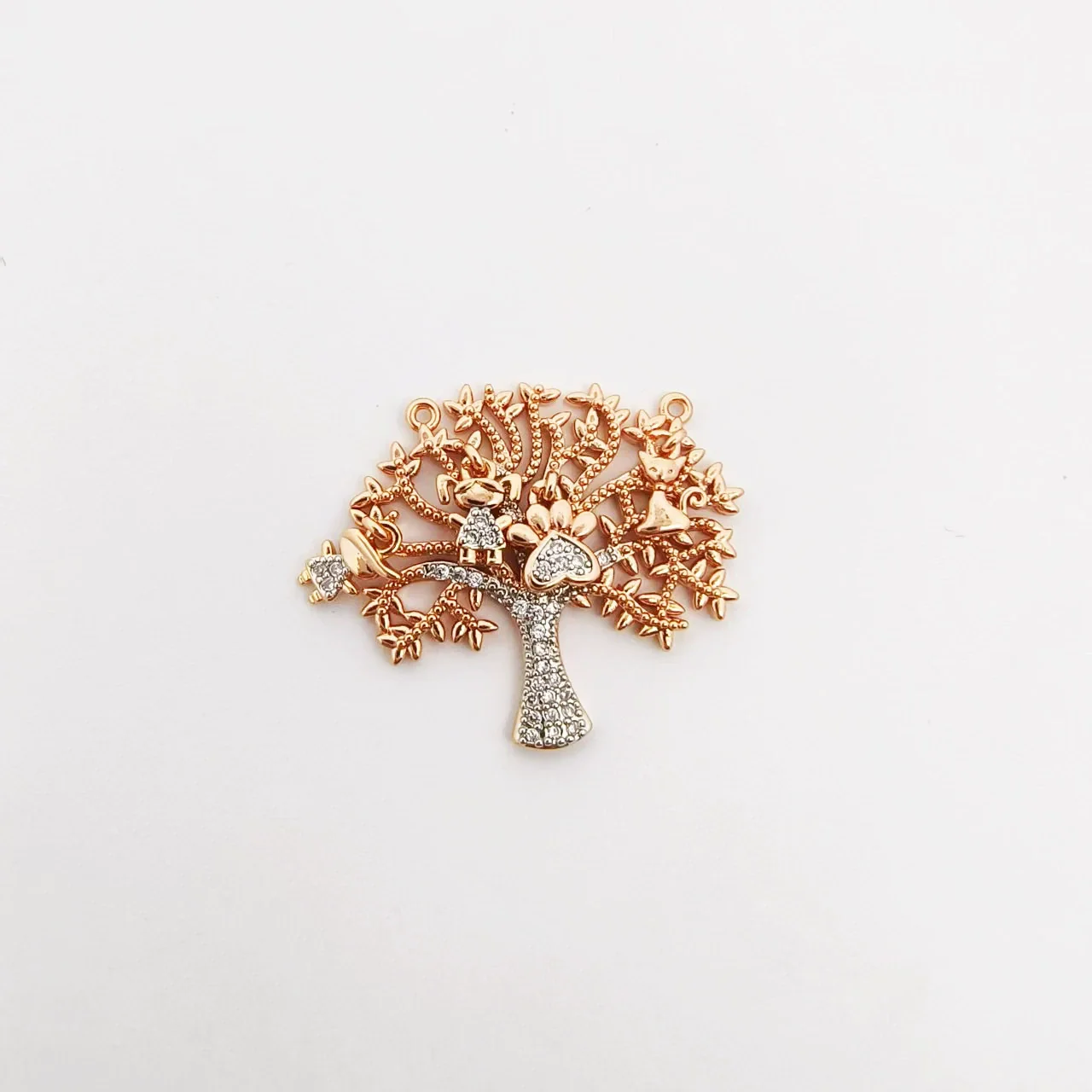 Wholesale Mixed Style Hollow Heart Tree Of Life Coconut Tree Series 18K Gold Plated Copper Pendant Diy Bracelet Necklace Accessories - Image 8