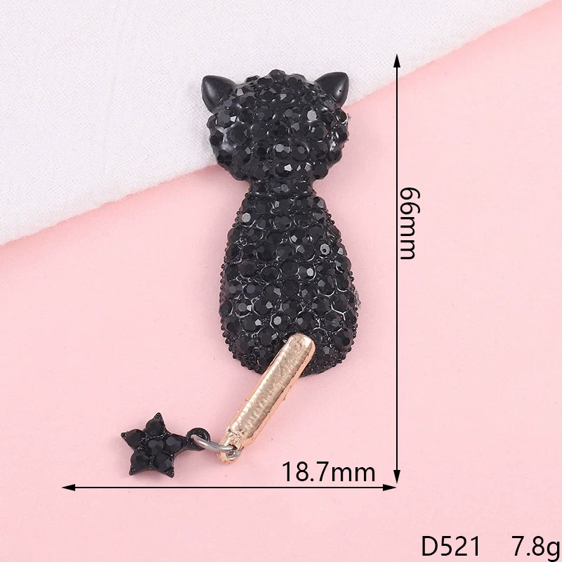 Wholesale Mobile Phone Shell Accessories Alloy Rhinestone Diamond With Cat Head Fox Pattern Electroplated - Image 3