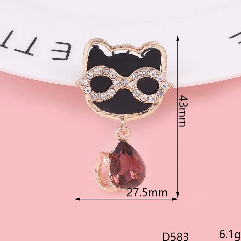 Wholesale Mobile Phone Shell Accessories Alloy Rhinestone Diamond With Cat Head Fox Pattern Electroplated - Image 5