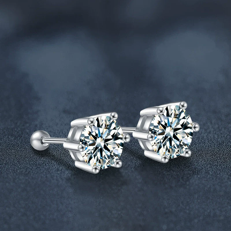 Wholesale Moissanite 225 Silver Geometric Electroplated Earrings - Image 2