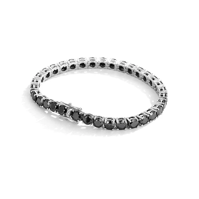Wholesale Moissanite Bracelet S925 Sterling Silver Geometric Hip Hop Style Set With Diamonds - Image 3