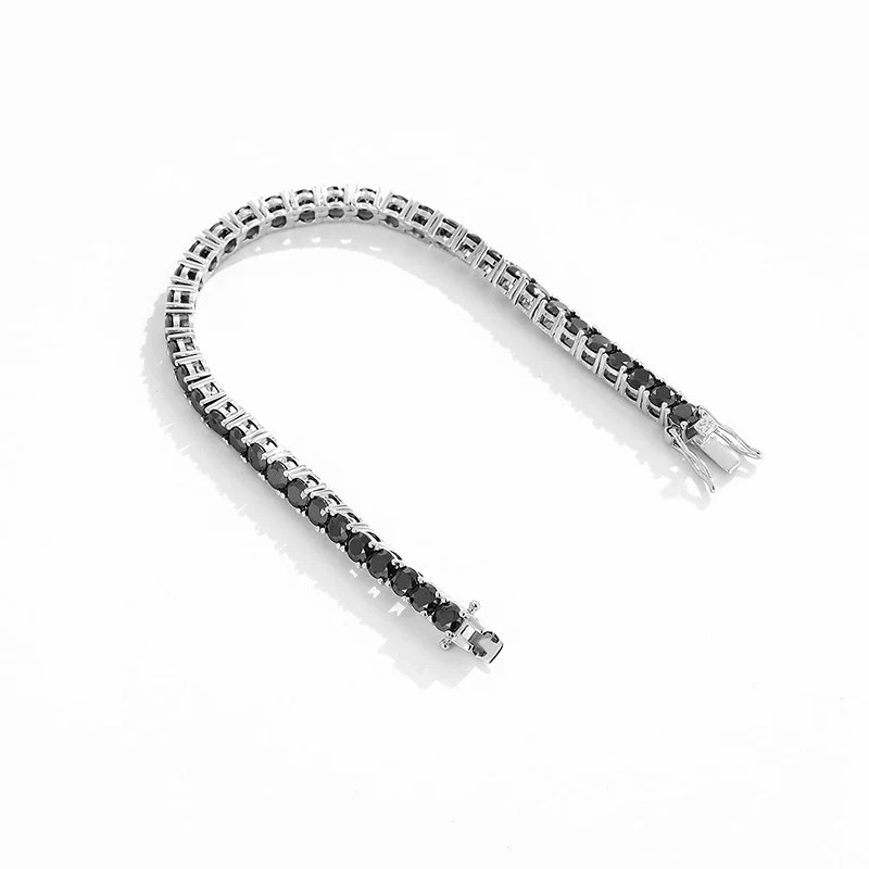 Wholesale Moissanite Bracelet S925 Sterling Silver Geometric Hip Hop Style Set With Diamonds - Image 4