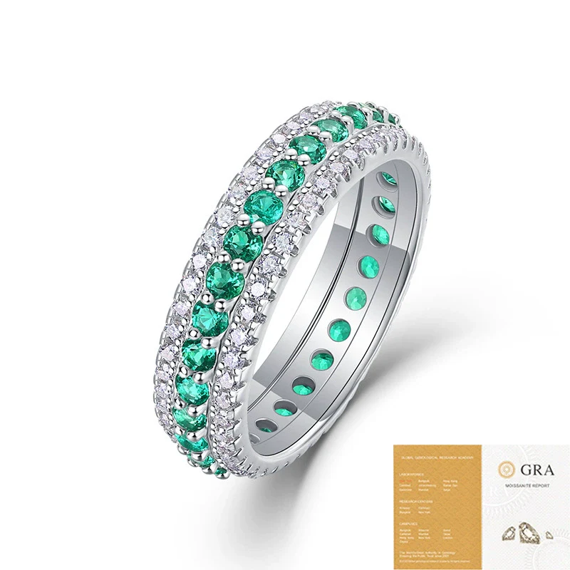Wholesale Moissanite Ring 925 Silver Fashion Geometric Style Set With Diamonds For Women - Image 11