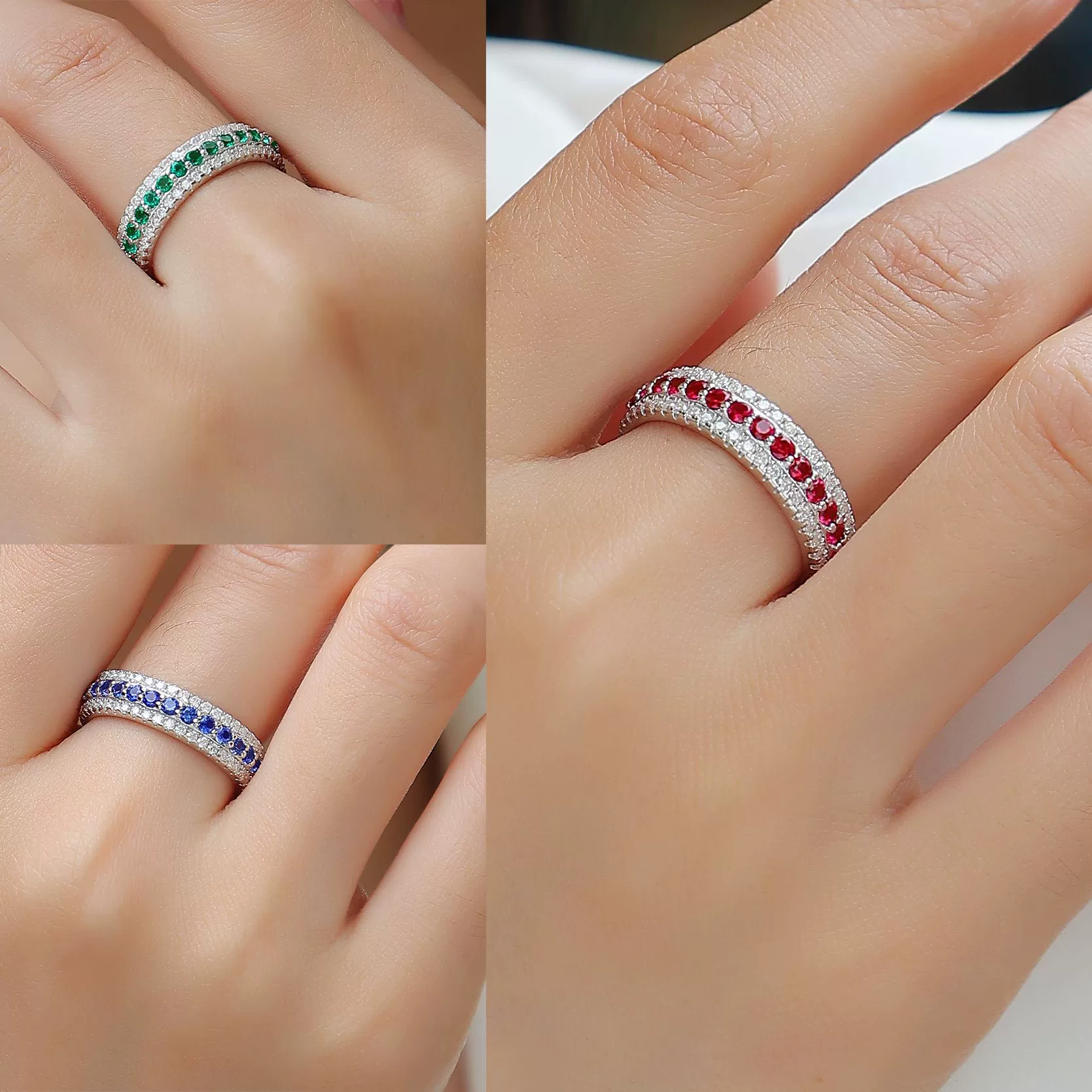 Wholesale Moissanite Ring 925 Silver Fashion Geometric Style Set With Diamonds For Women - Image 4