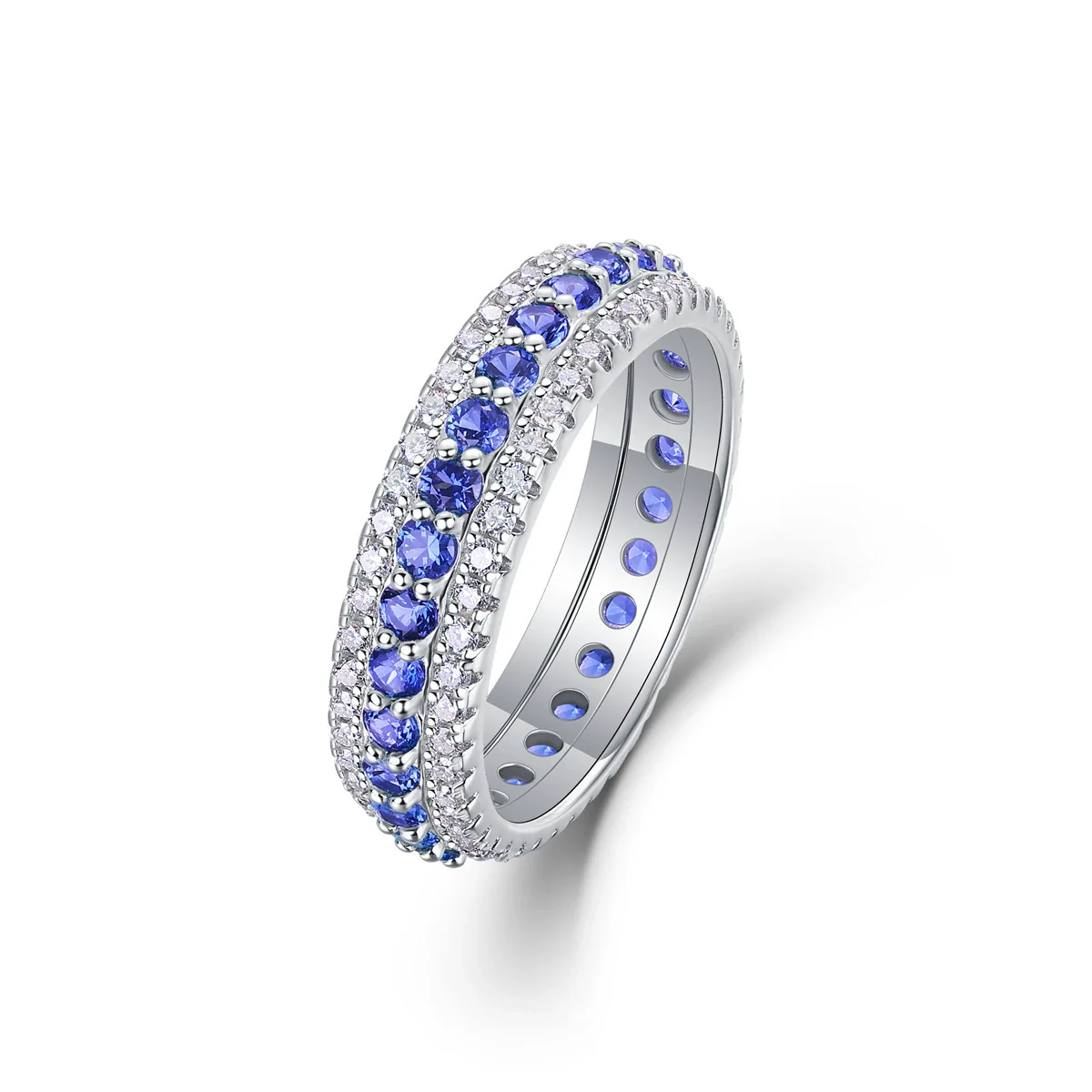 Wholesale Moissanite Ring 925 Silver Fashion Geometric Style Set With Diamonds For Women - Image 8