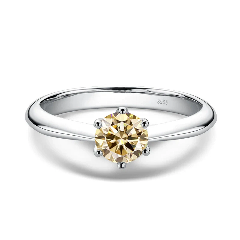 Wholesale Moissanite Ring S925 Sterling Silver Round Shape Set With Precious Stones For Men - Image 4