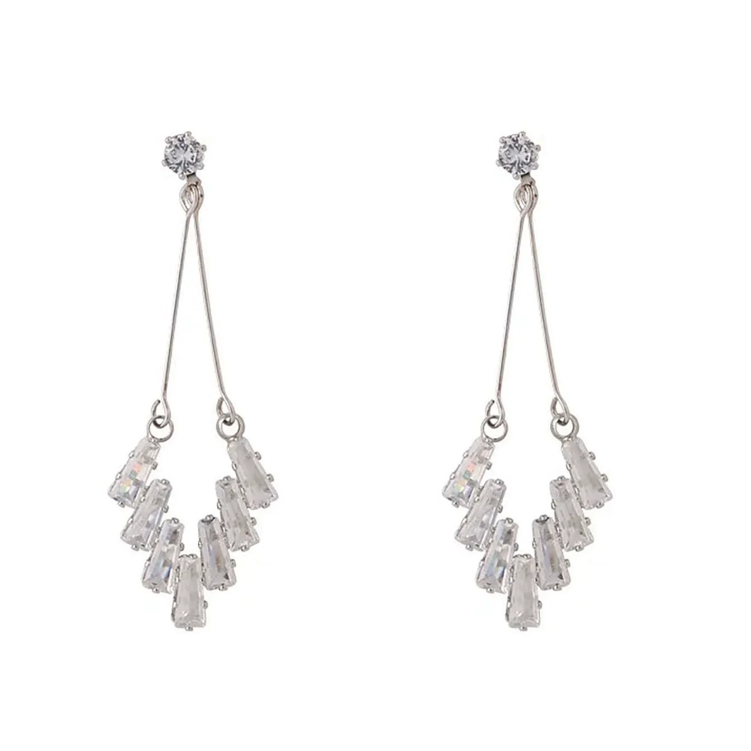 Wholesale Mosquitorepellent Incense Plate Ear Clip For Women Light Luxury Geometric Zircon Electroplated Design - Image 5