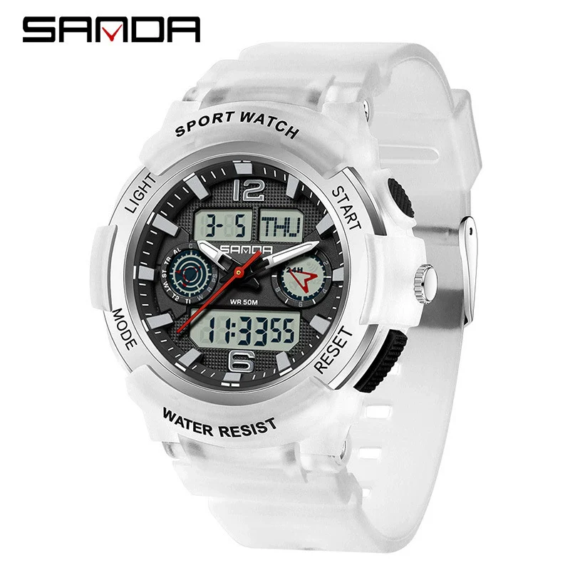 Wholesale Multifunctional Outdoor Sports Waterproof Electronic Watch For Students Abs Case Tpu Strap Acrylic Mirror Round Dial - Image 3