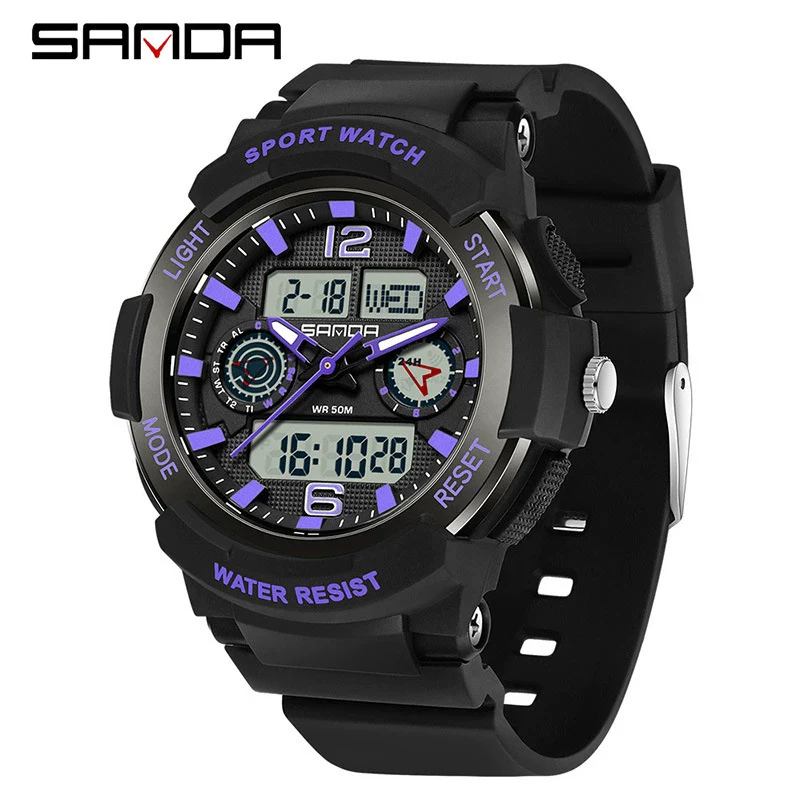 Wholesale Multifunctional Outdoor Sports Waterproof Electronic Watch For Students Abs Case Tpu Strap Acrylic Mirror Round Dial - Image 5