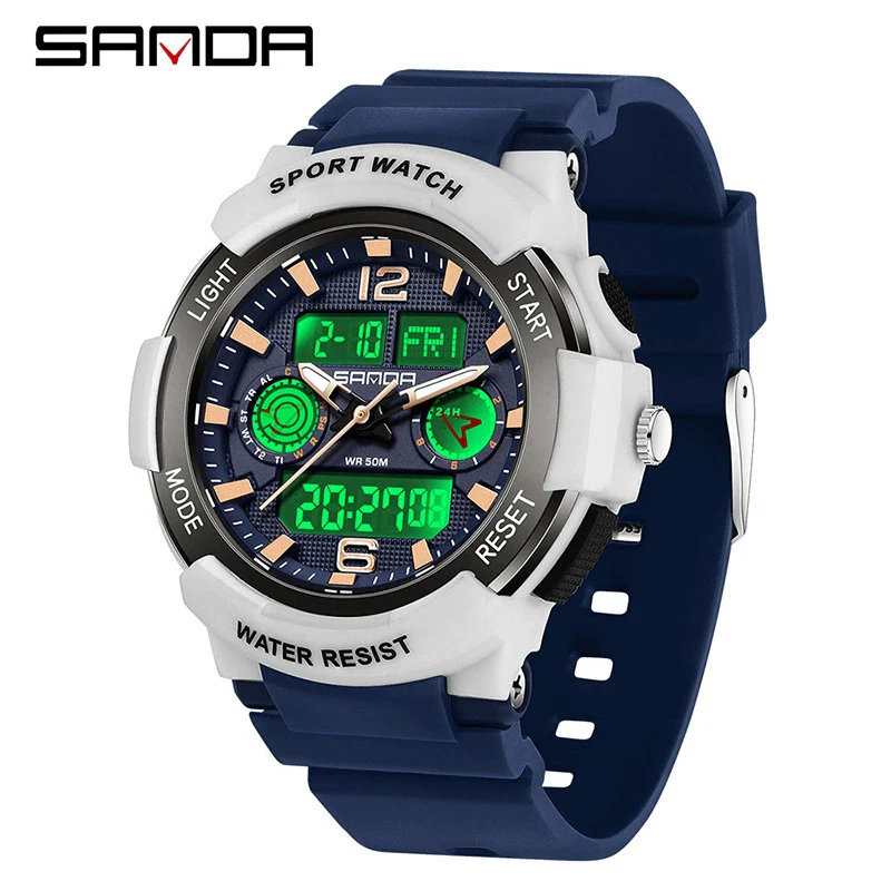 Wholesale Multifunctional Outdoor Sports Waterproof Electronic Watch For Students Abs Case Tpu Strap Acrylic Mirror Round Dial - Image 6