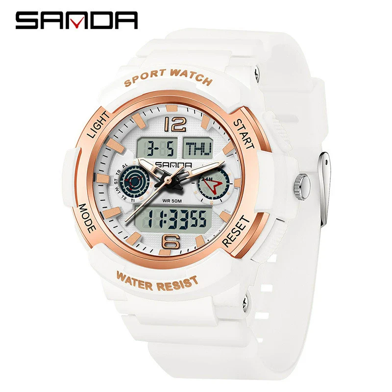 Wholesale Multifunctional Outdoor Sports Waterproof Electronic Watch For Students Abs Case Tpu Strap Acrylic Mirror Round Dial - Image 7