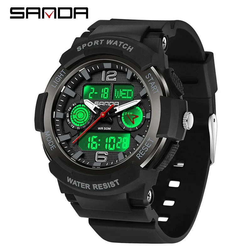 Wholesale Multifunctional Outdoor Sports Waterproof Electronic Watch For Students Abs Case Tpu Strap Acrylic Mirror Round Dial - Image 8