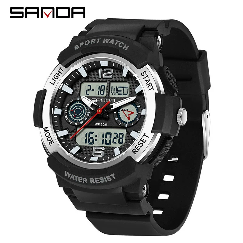 Wholesale Multifunctional Outdoor Sports Waterproof Electronic Watch For Students Abs Case Tpu Strap Acrylic Mirror Round Dial - Image 9