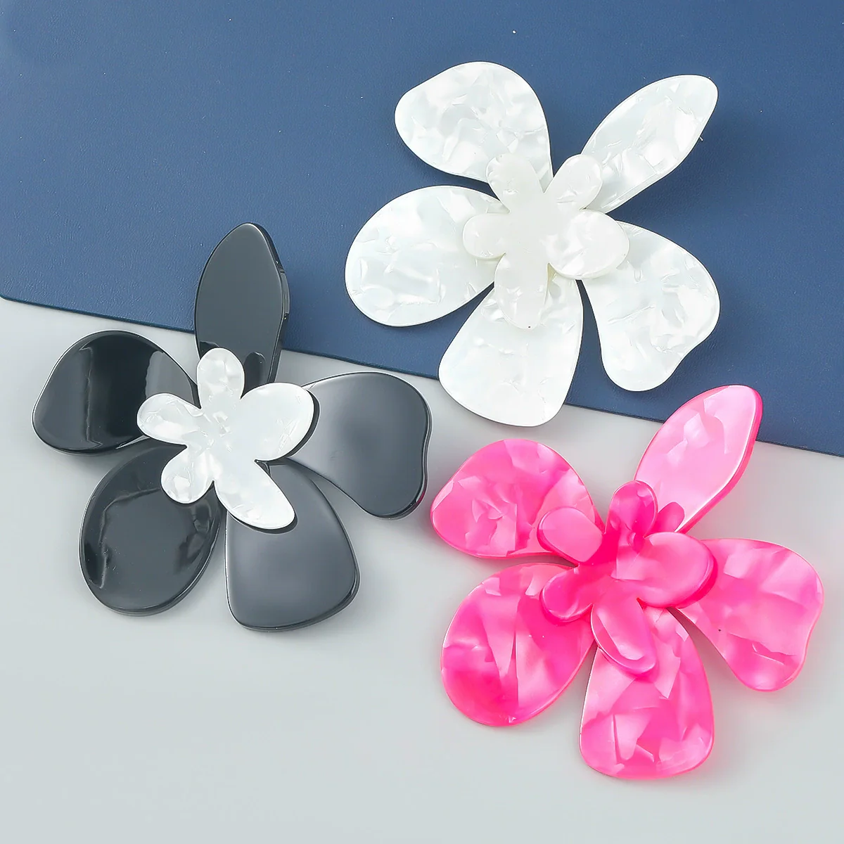 Wholesale Multilayer Acetate Plate Flower Earrings For Women Fashion Style