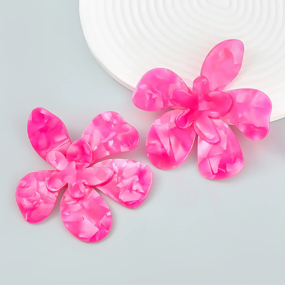 Wholesale Multilayer Acetate Plate Flower Earrings For Women Fashion Style - Image 2