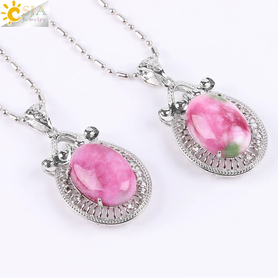Wholesale Natural Agate And Copper Accessories Minimalist Ellipse Hollow Pendant Long Necklace For Women With Electroplating Treatment