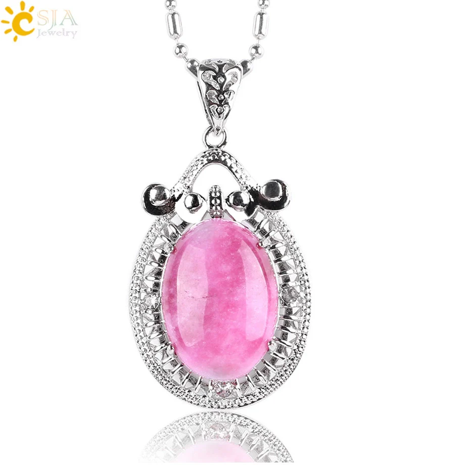 Wholesale Natural Agate And Copper Accessories Minimalist Ellipse Hollow Pendant Long Necklace For Women With Electroplating Treatment - Image 2