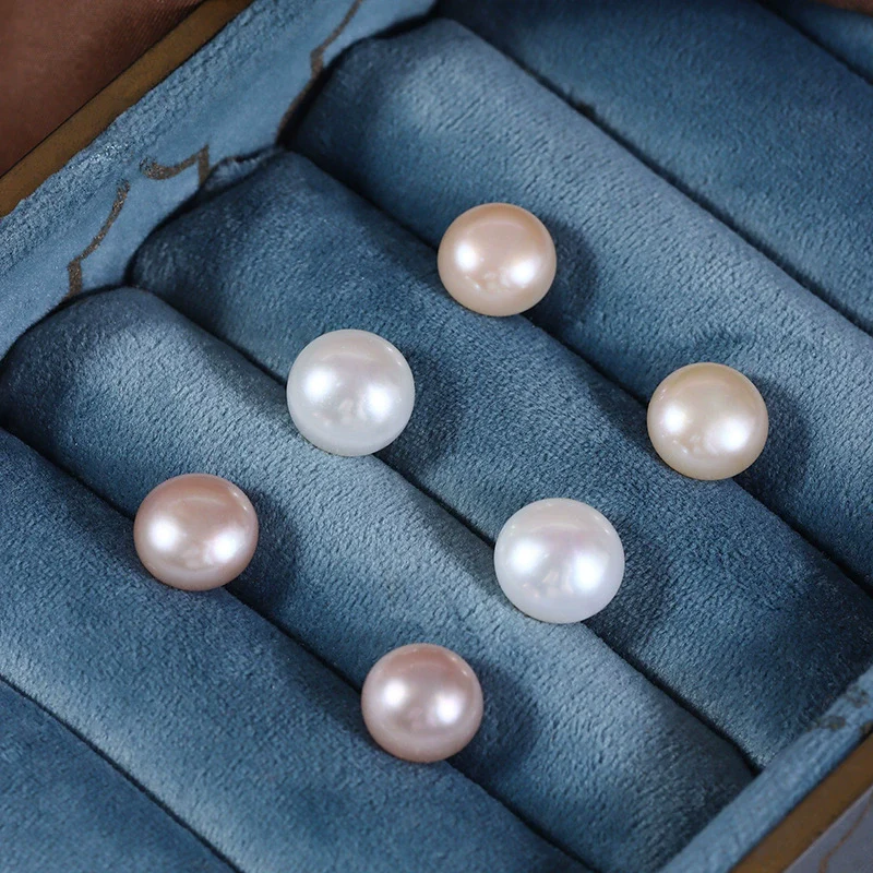 Wholesale Natural Freshwater Pearl Earrings With S925 Sterling Silver Needle And Oblate Shape - Image 5
