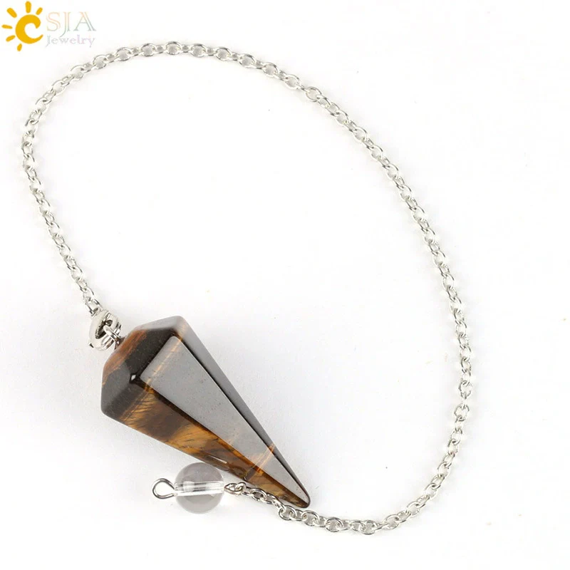 Wholesale Natural Semiprecious Stone And Copper Accessories Spirit Pendulum Polished Unisex Personality Style - Image 11