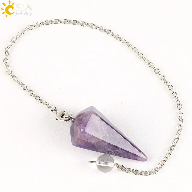 Wholesale Natural Semiprecious Stone And Copper Accessories Spirit Pendulum Polished Unisex Personality Style - Image 16
