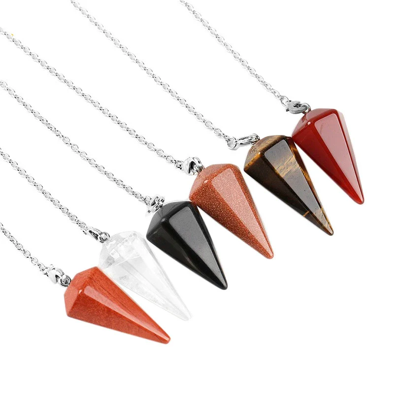 Wholesale Natural Semiprecious Stone And Copper Accessories Spirit Pendulum Polished Unisex Personality Style - Image 2