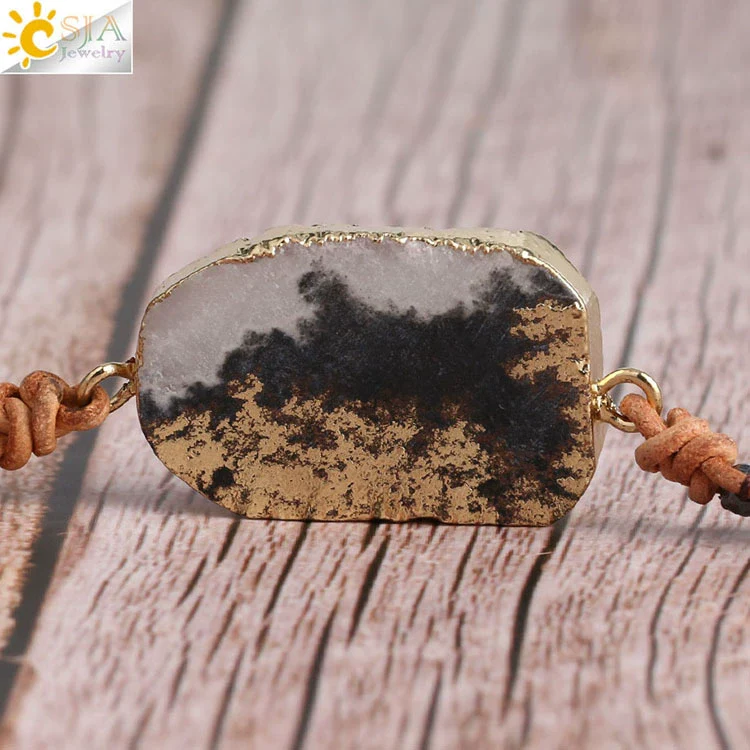 Wholesale Natural Stone Bohemian Handwoven Tree Of Life Minimalist Women's Bracelet - Image 2