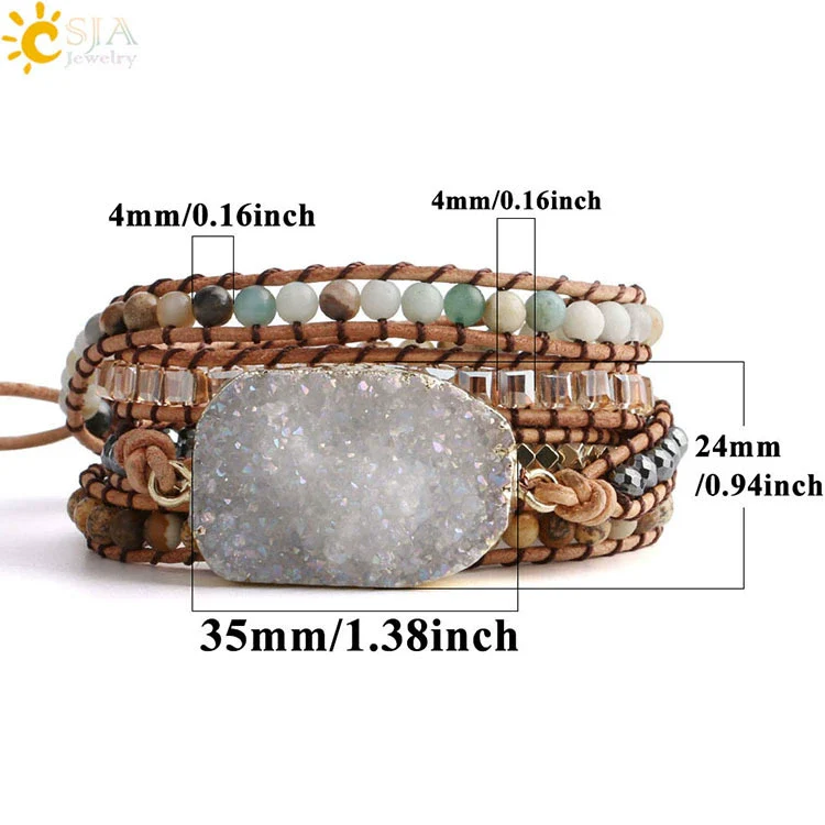 Wholesale Natural Stone Bohemian Handwoven Tree Of Life Minimalist Women's Bracelet - Image 5