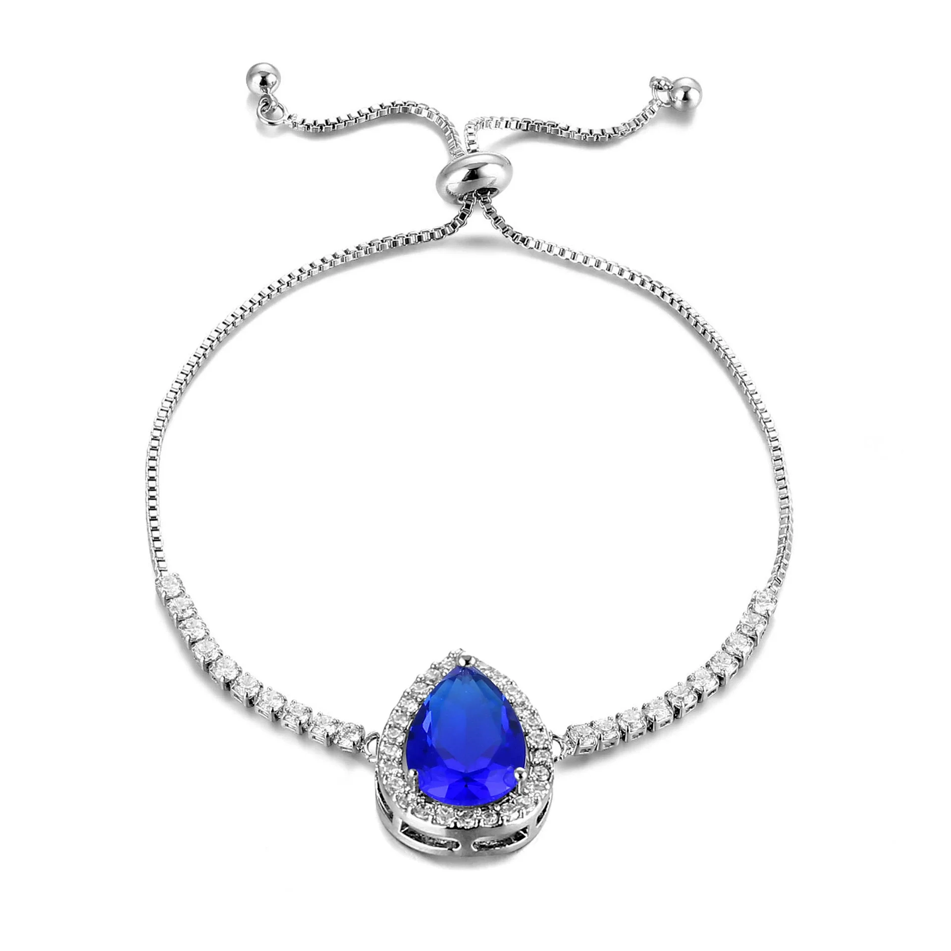 Wholesale Natural Style Drop Shape Environmental Protection Copper Electroplating Women's Zircon Bracelet - Image 4